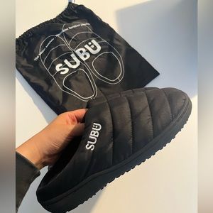 SUBU black quilter slippers